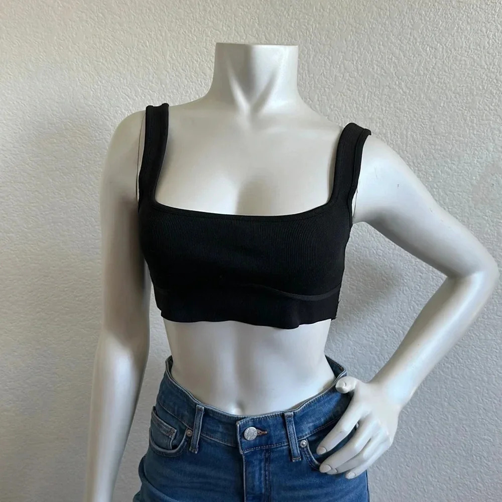 Zara Black knit Tank top Size Small